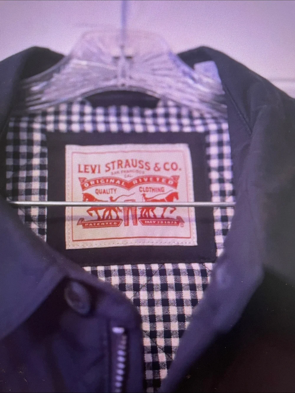 Levi's Black Quilted Varsity Jacket